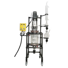 20L Glass Jacketed Double Layer Reactor with good quality manufacture